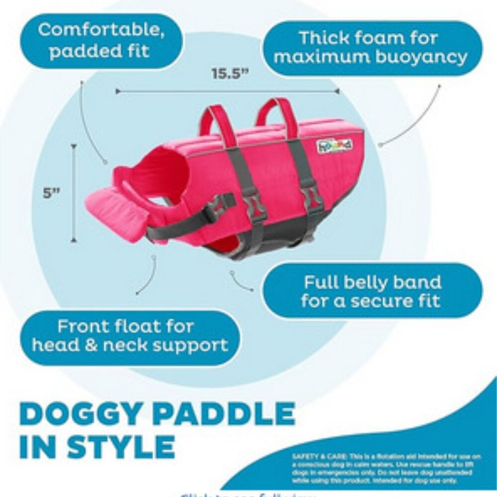 Outward Hound Granby Splash Dog Life Vest for Swimming, Boating & Water Safety - Picture 2 of 16